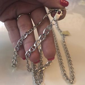 2 identical chains 925 Italy. Sterl. Silver